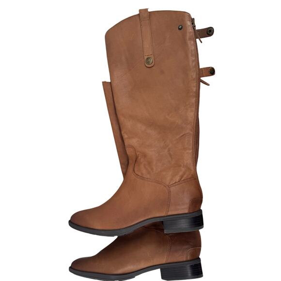 SAM EDELMAN Penny Riding Boot NEW $200 Whiskey Leather Zip Size 10 (41) - Picture 3 of 13